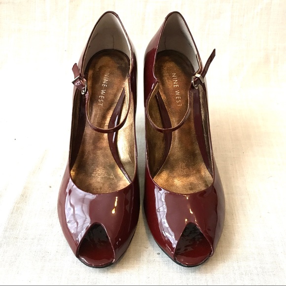 Nine West Red patent leather heels - Picture 2 of 6